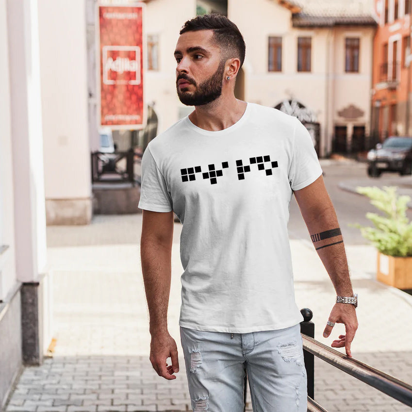 ABSTRACT GOLDEN SKULL TEE