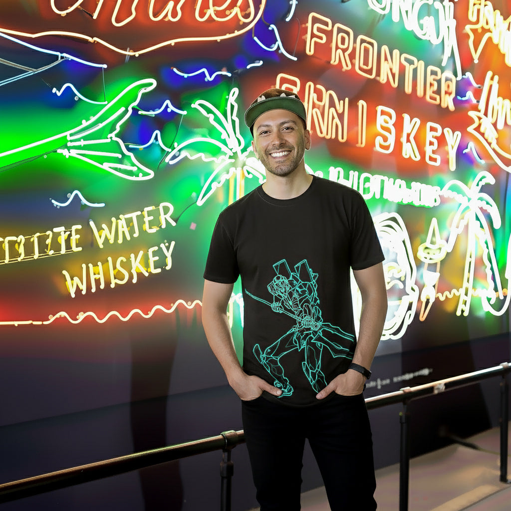 EVANGELION EVA 00 BLUE BLACK TEE