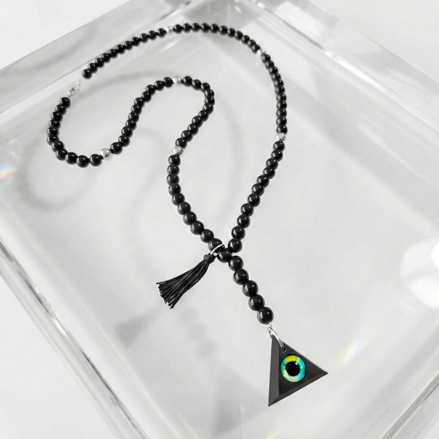 TURK ONIX COLLAR CON TRIANGULO Y OJO DE COLOR II