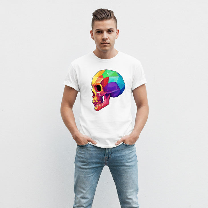 RAINBOW SKULL WHITE TEE II