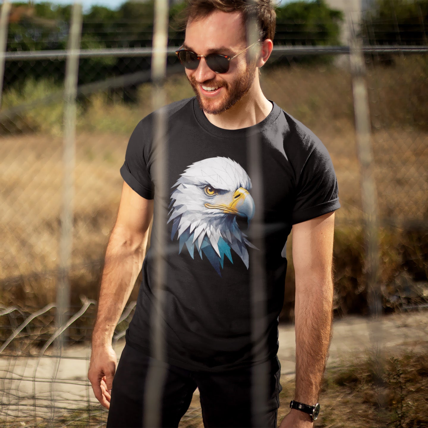 THE EAGLE BLACK TEE