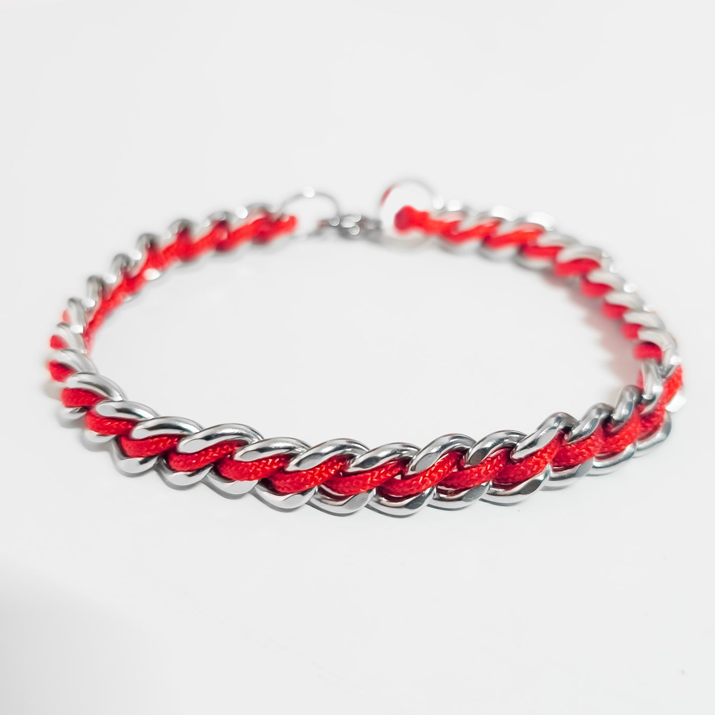 RED CHAIN STEEL BRACELET