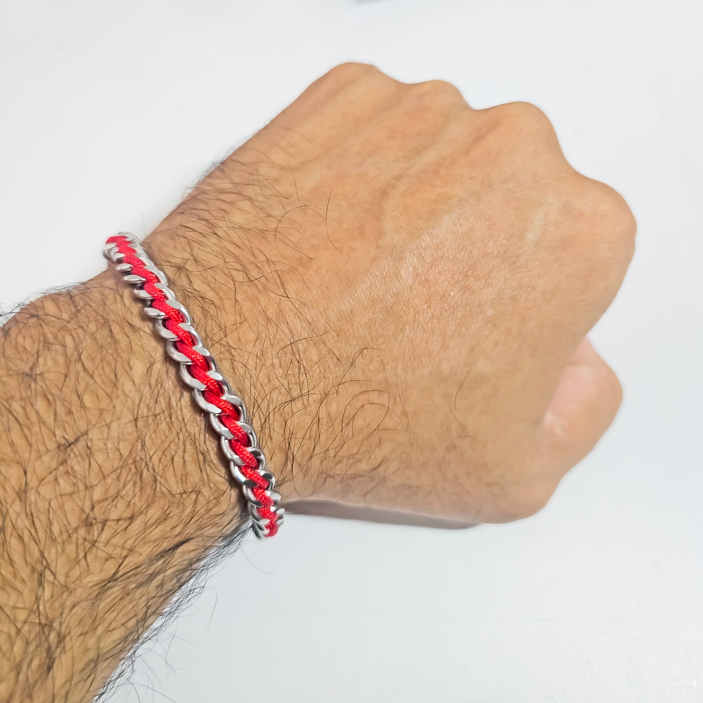 RED CHAIN STEEL BRACELET