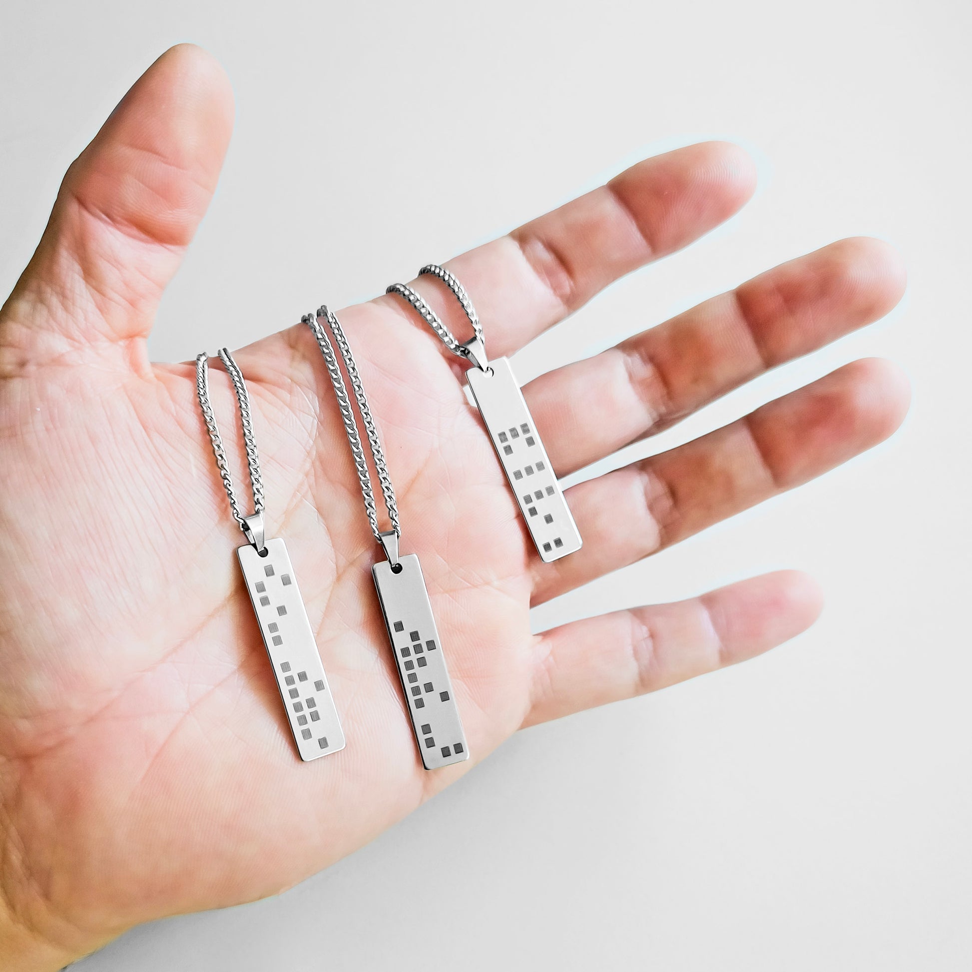 STEEL BRAILLE TAG