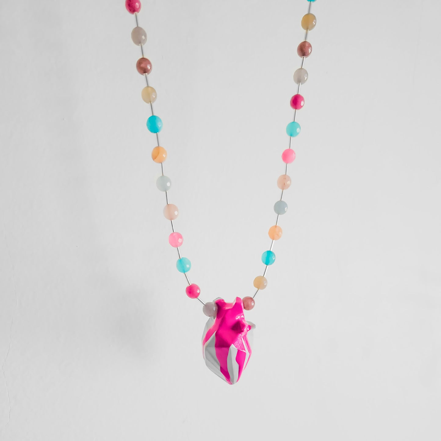 PINK HEART COLORS STONE