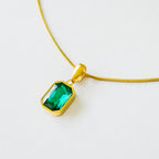 SQUARE GOLDEN GREEN CRYSTAL