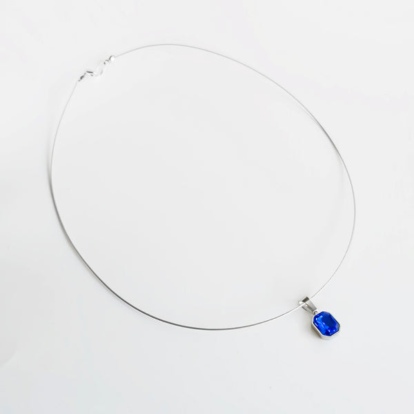 SQUARE STEEL DARK BLUE CRYSTAL