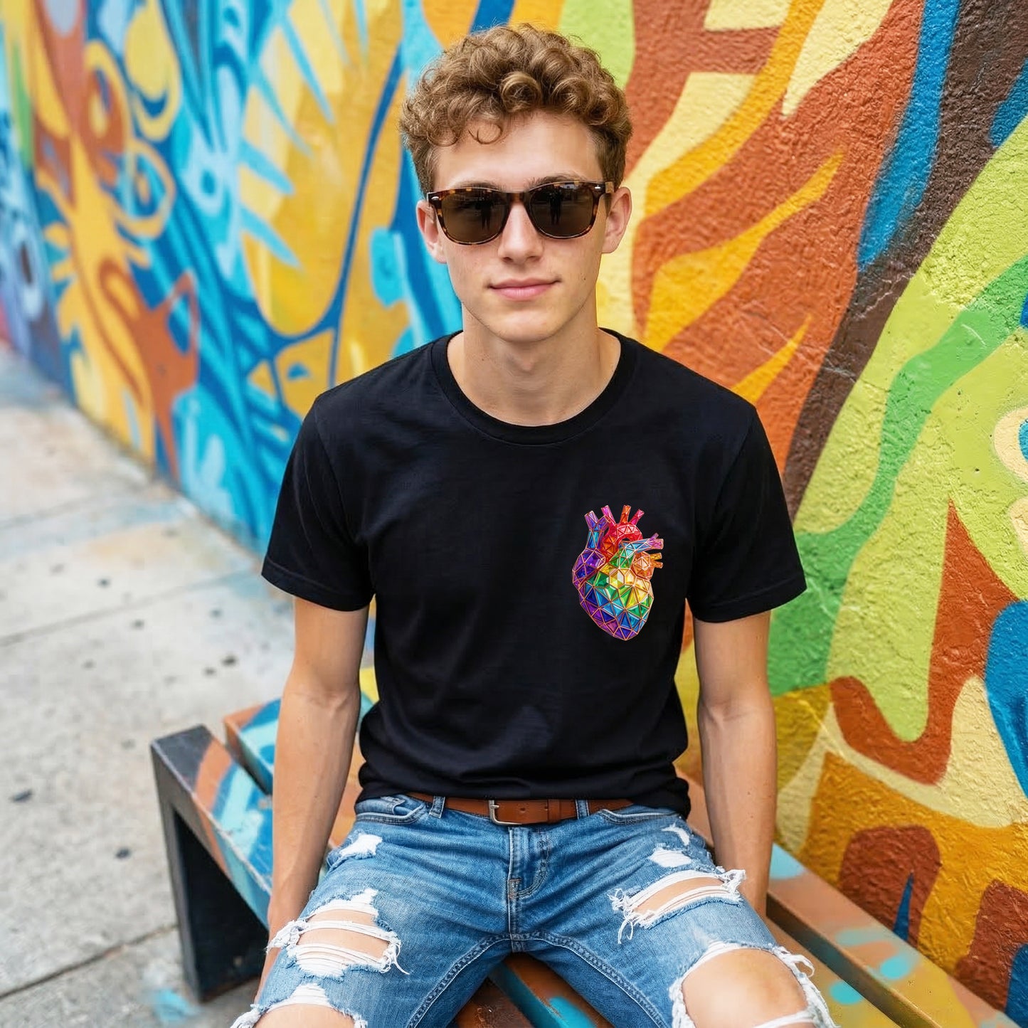 HAPPY HEART GRADIENT BLACK