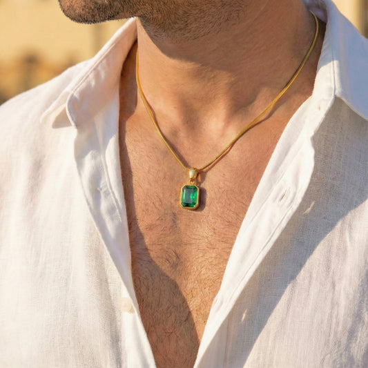 SQUARE GOLDEN GREEN CRYSTAL