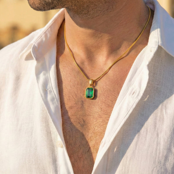 SQUARE GOLDEN GREEN CRYSTAL