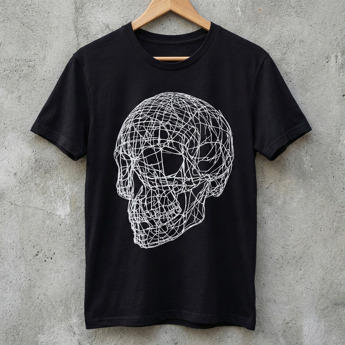 SKULL GRID BLACK TEE