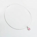 SQUARE STEEL PINK CRYSTAL