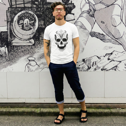 MOSAIC SKULL WHITE TEE