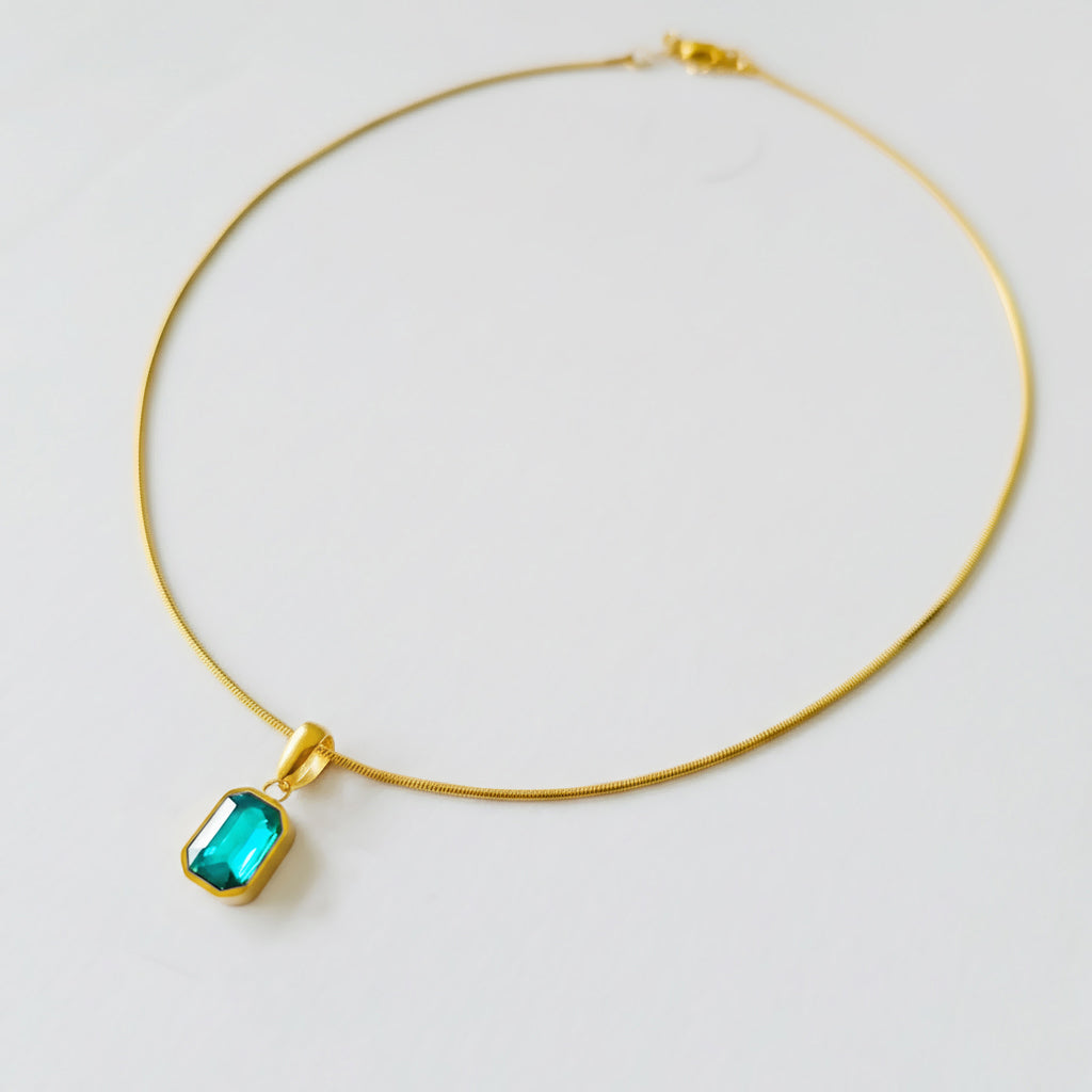 SQUARE GOLDEN BLUE CRYSTAL