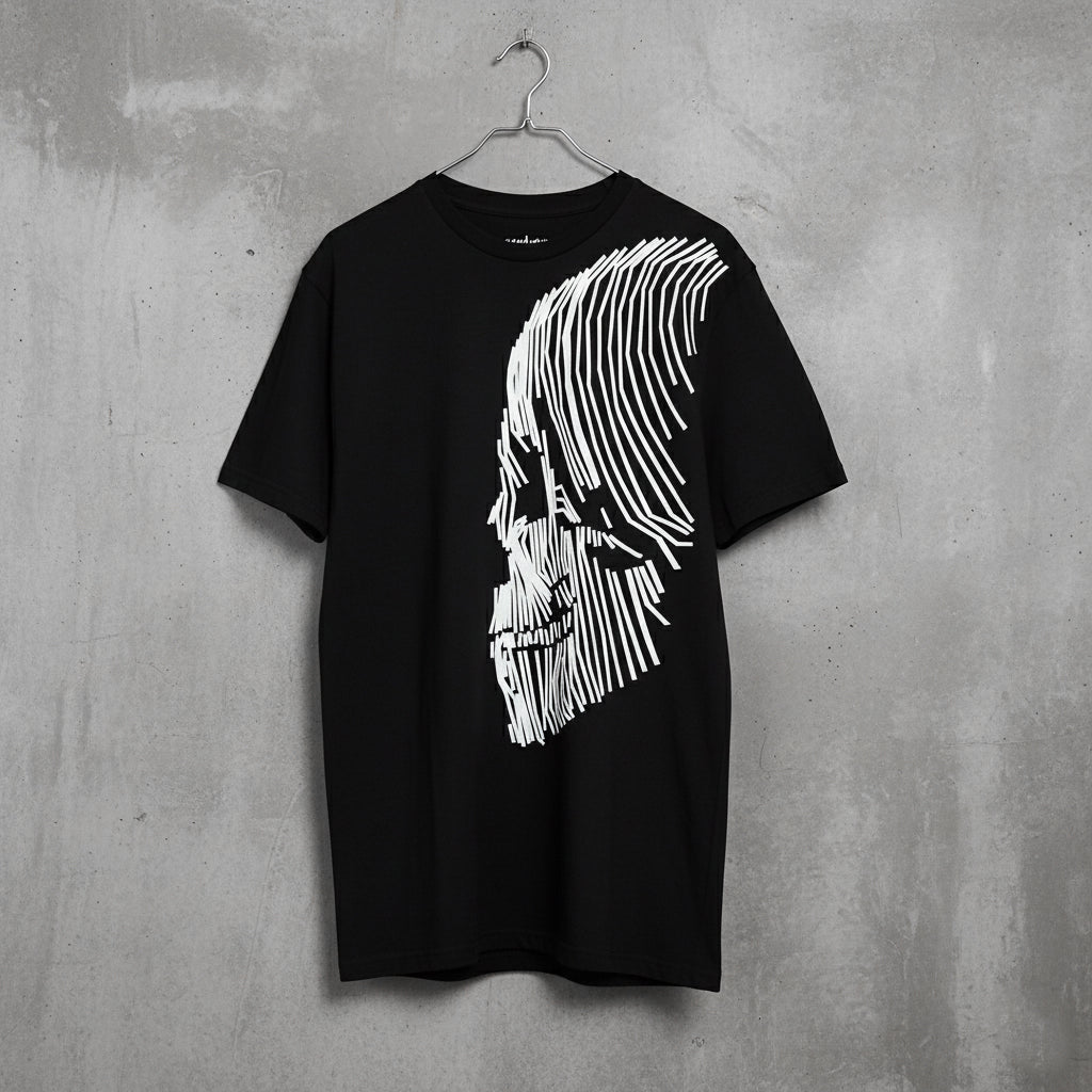 BIG LINES SKULL BLACK TEE