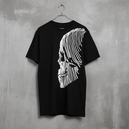 BIG LINES SKULL BLACK TEE
