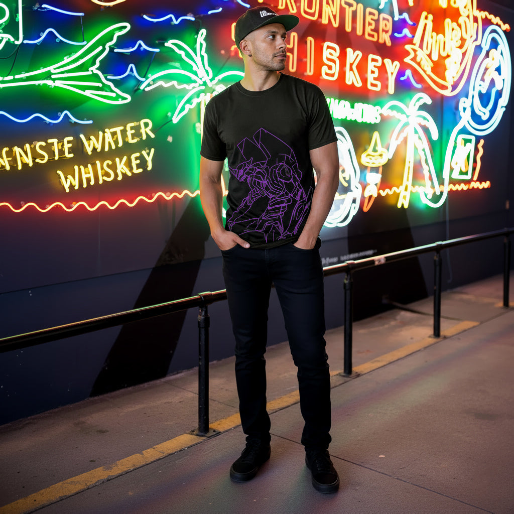 EVA 01 PURPLE BLACK TEE