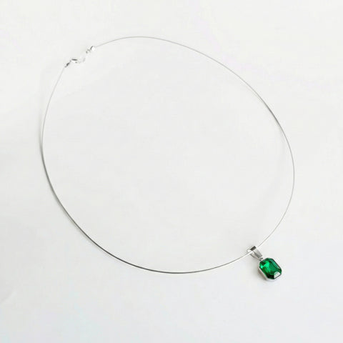 SQUARE STEEL GREEN CRYSTAL