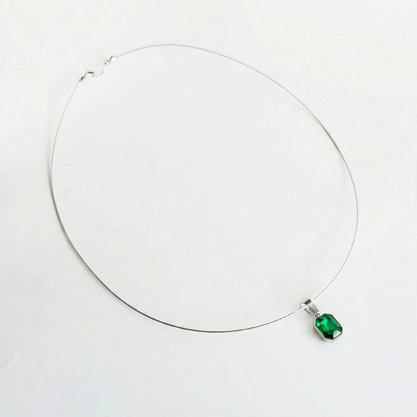 SQUARE STEEL GREEN CRYSTAL