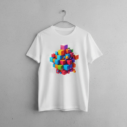 3D CUBES COLOR TEE