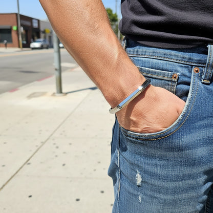 PULSERA HEXAGONO ACERO INOXIDABLE