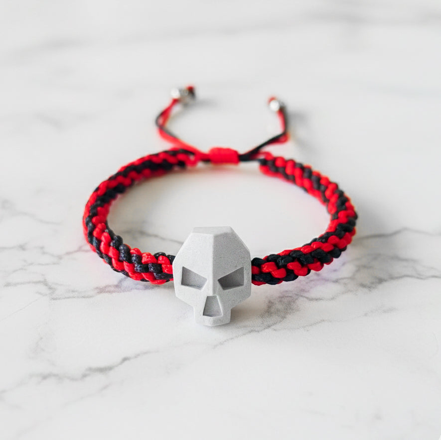 SKULL, PULSERA CALAVERA CORDON TRENZADO