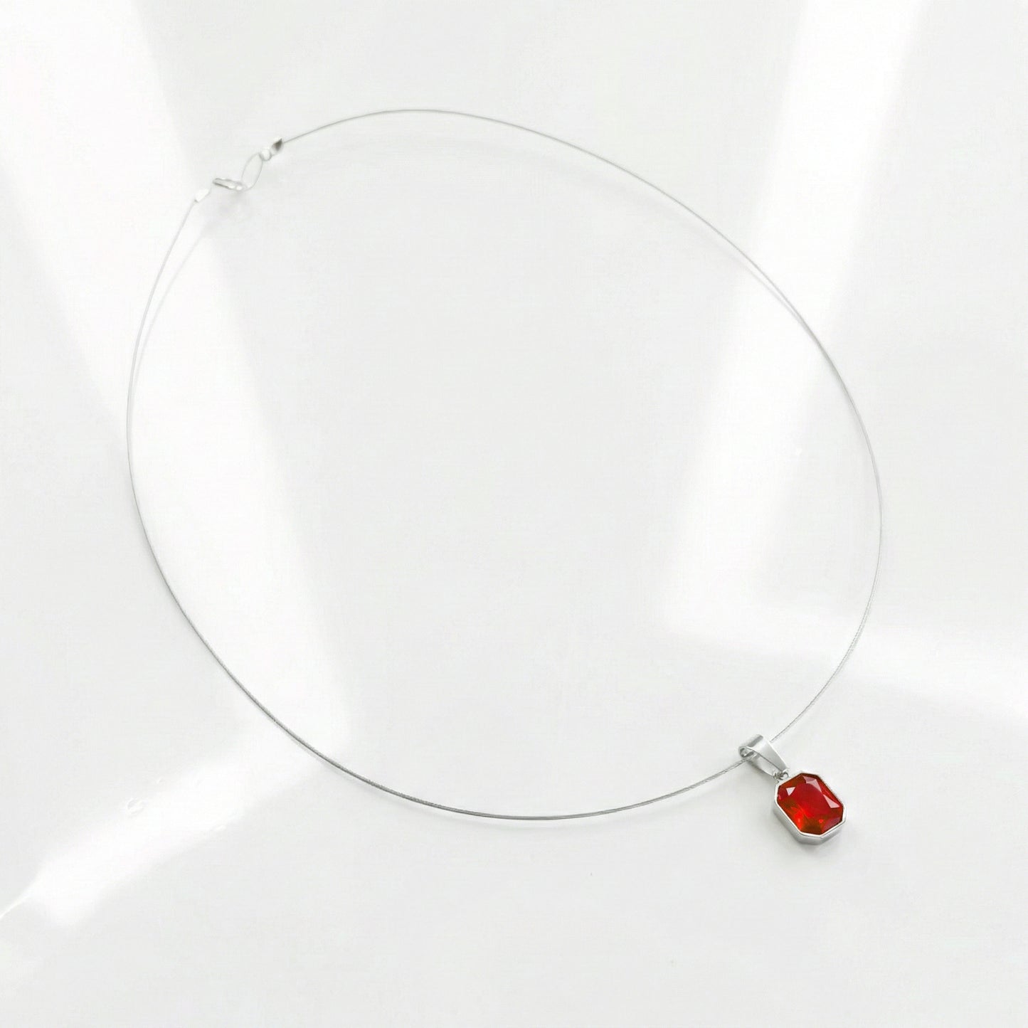SQUARE STEEL RED CRYSTAL