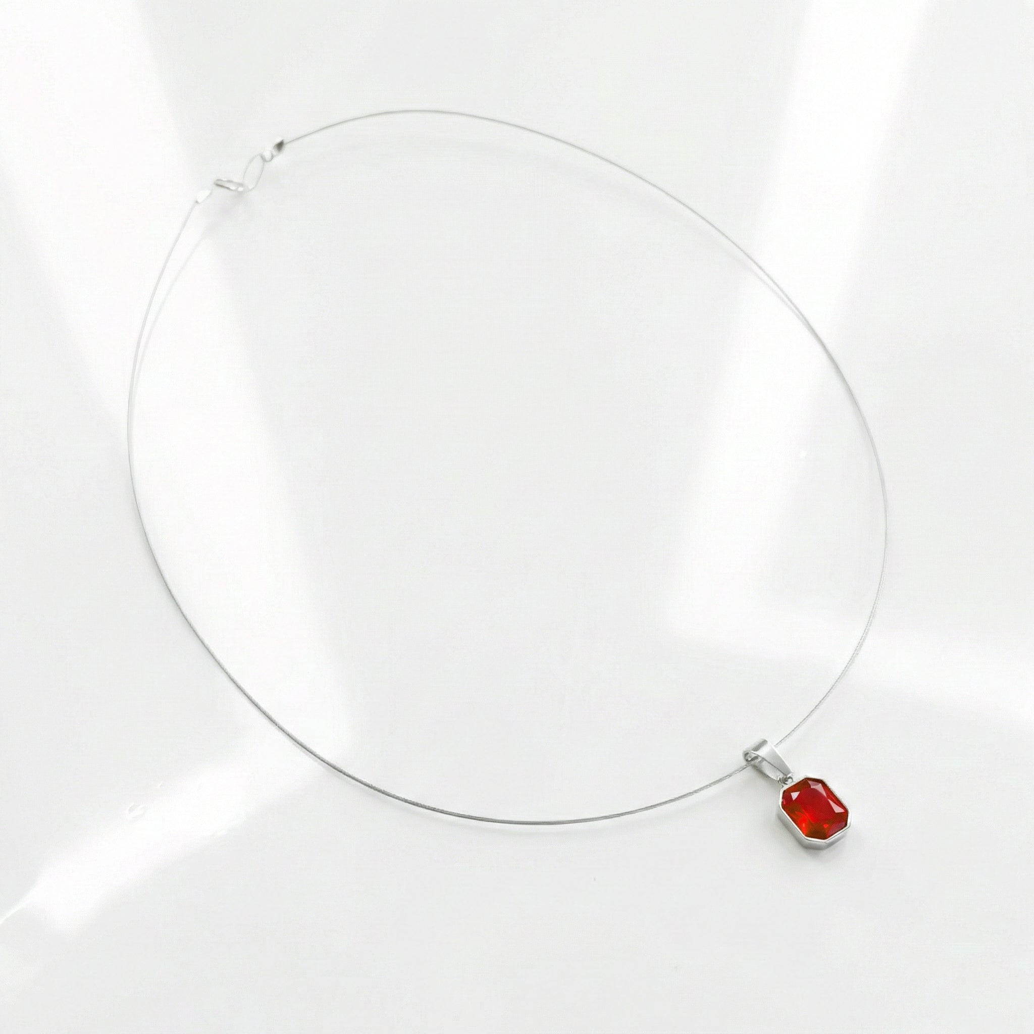SQUARE STEEL RED CRYSTAL