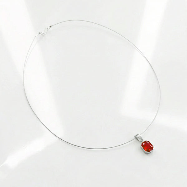 SQUARE STEEL RED CRYSTAL
