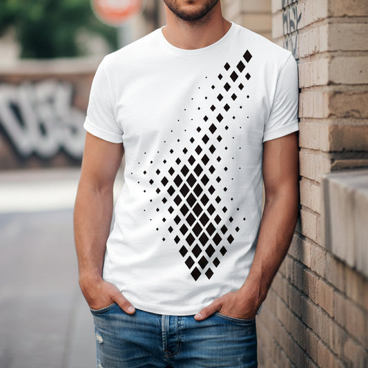 PARAMETRIC TEE PLAYERA BLANCA CON DISEÑO PARAMETRICO