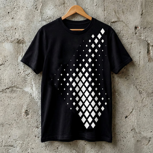 PARAMETRIC TEE PLAYERA NEGRA CON DISEÑO PARAMETRICO