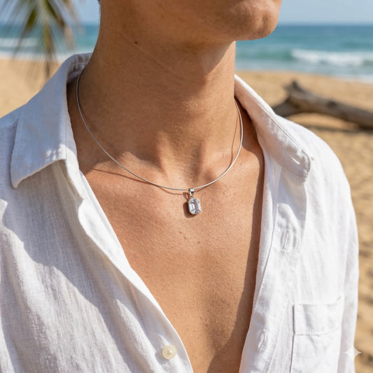 SQUARE STEEL WHITE CRYSTAL