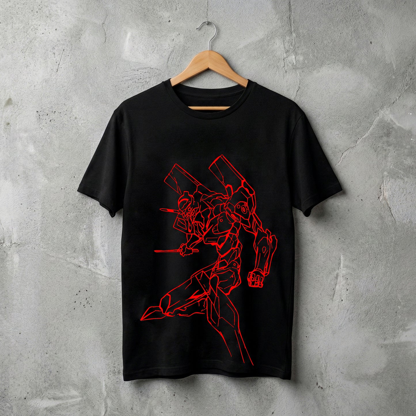 EVA 02 RED BLACK TEE