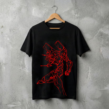 EVA 02 RED BLACK TEE