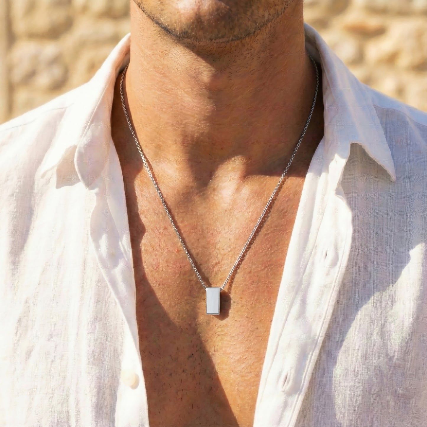 MINI TAG, COLLAR DE ACERO INOXIDABLE