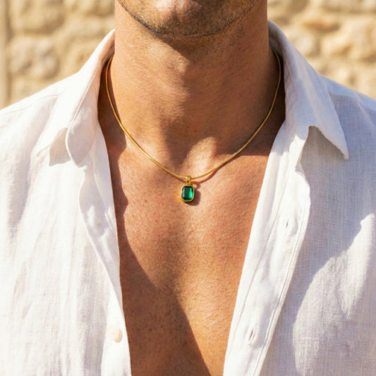 SQUARE GOLDEN GREEN CRYSTAL