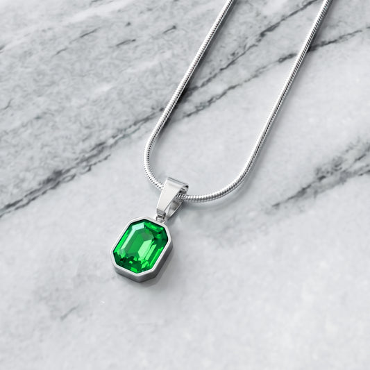 SQUARE STEEL GREEN CRYSTAL