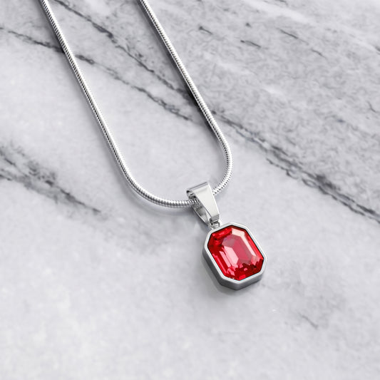 SQUARE STEEL RED CRYSTAL