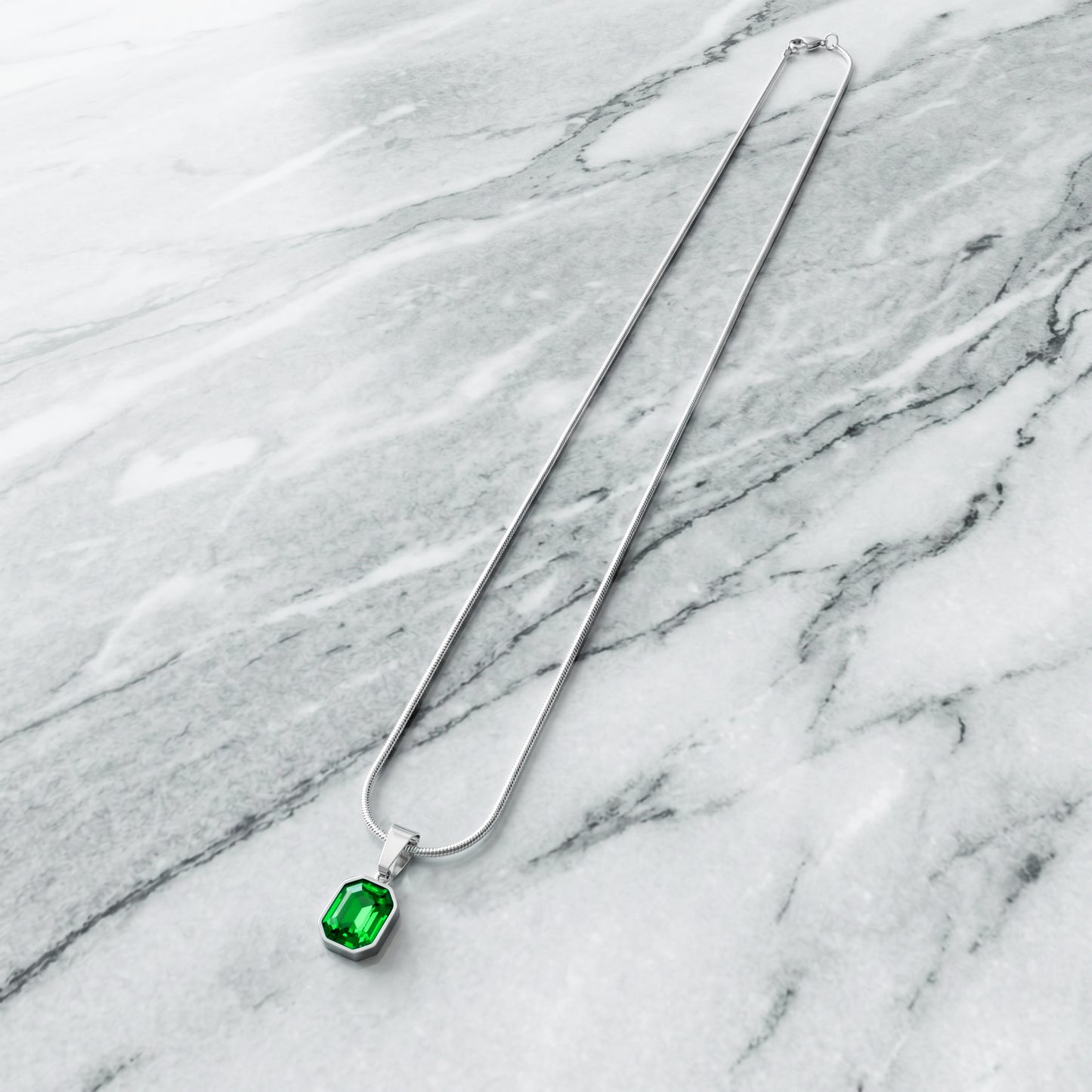 SQUARE STEEL GREEN CRYSTAL