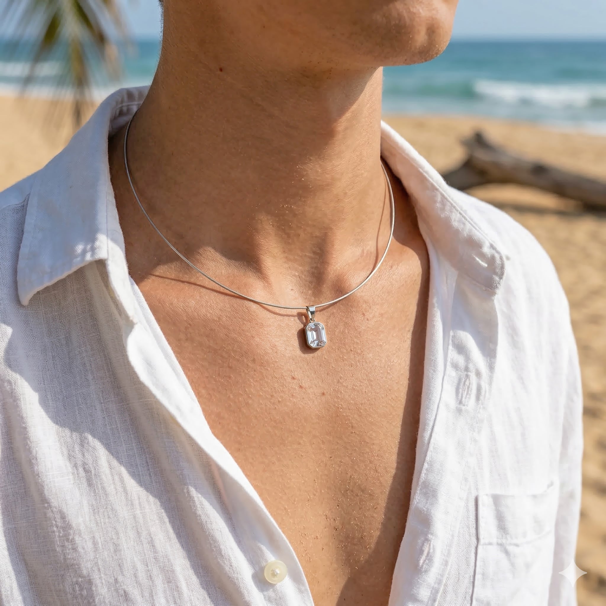 SQUARE STEEL WHITE CRYSTAL