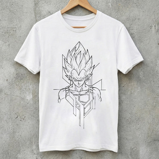 VEGETA SKETCH PLAYERA BLANCA
