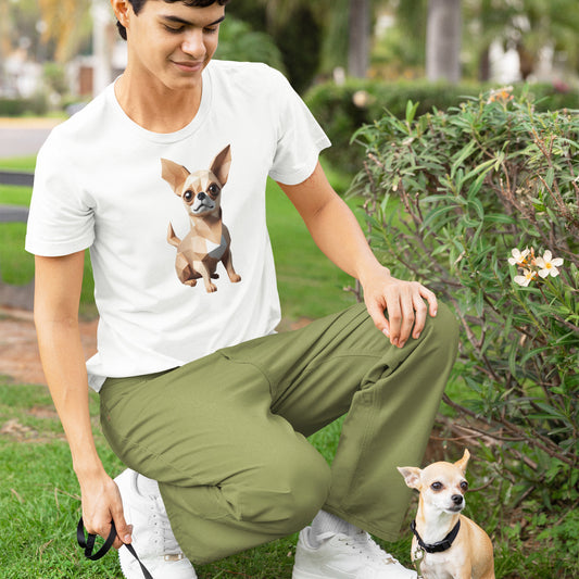 3D CHIHUAHUA WHITE TEE