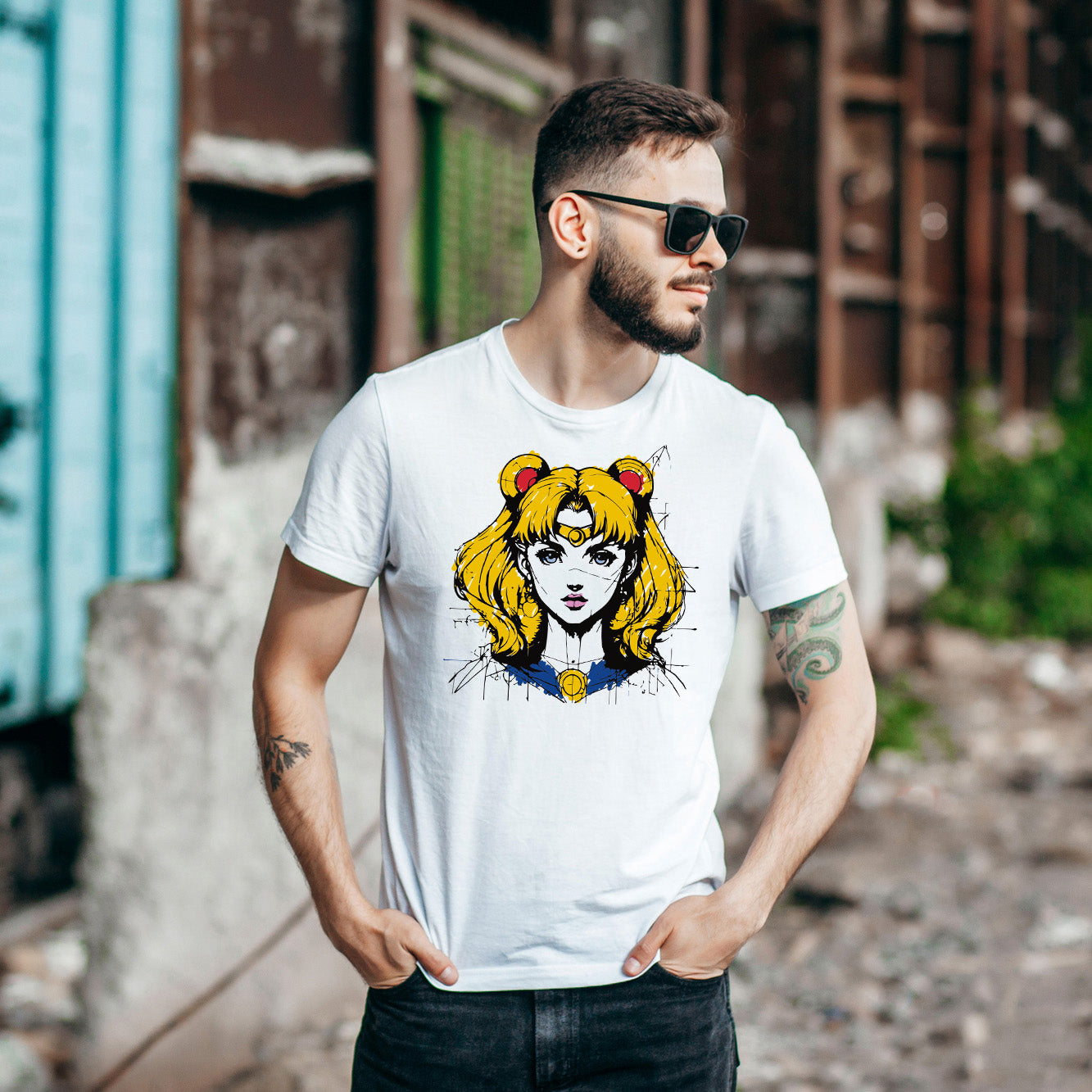 SAILOR MOON SKETCH WHITE TEE