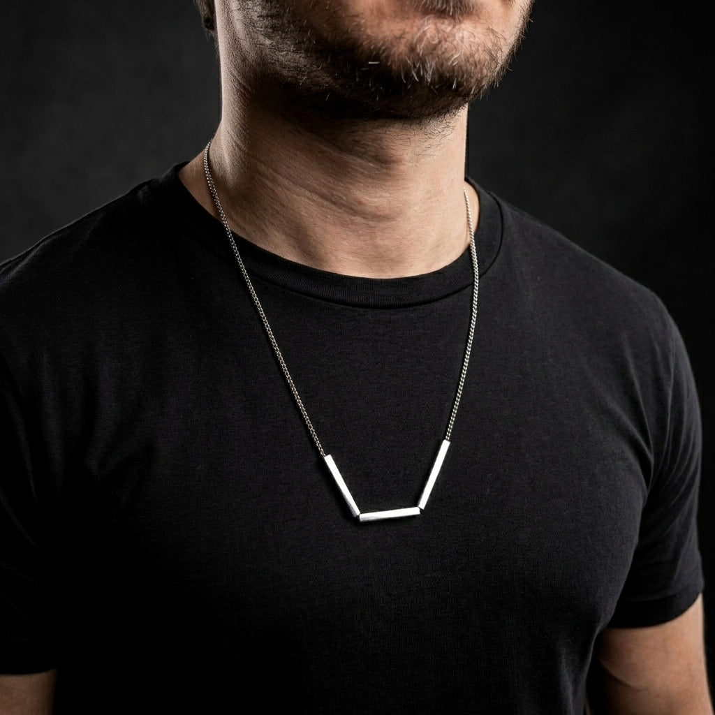 STONE STEEL NECKLACE