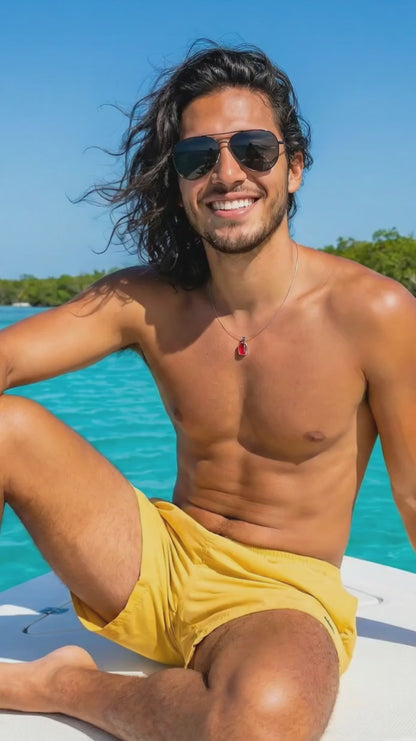 SQUARE STEEL RED CRYSTAL