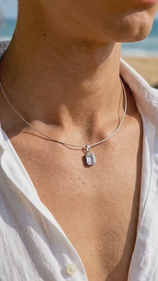 SQUARE STEEL WHITE CRYSTAL