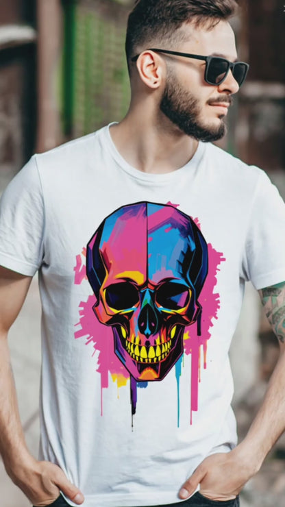 WIRE SKULL BLACK TEE