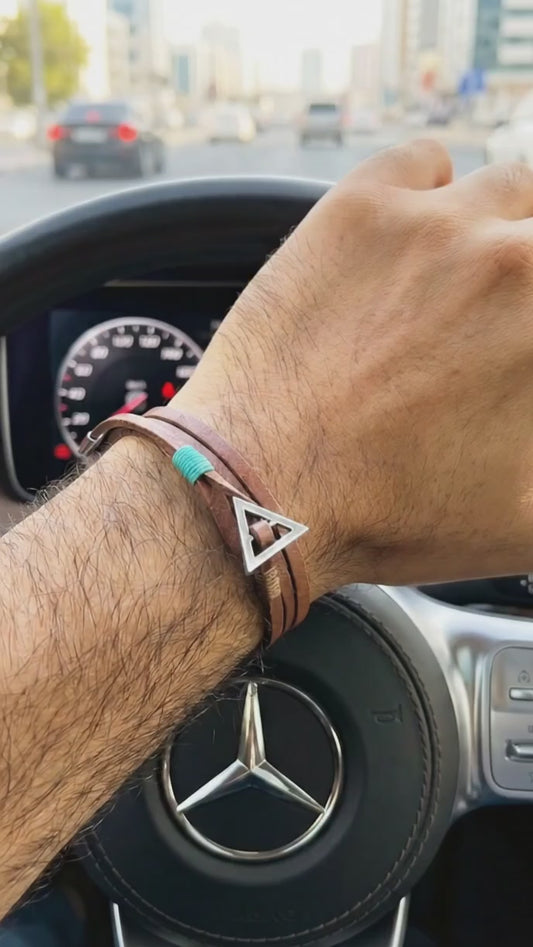 LEATHER STEEL TRIANGLE