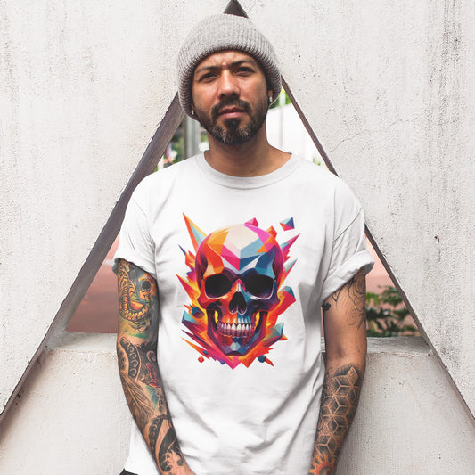 FIRE SKULL WHITE TEE